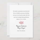 Verwant Vakantie Zwangerschap Aankondiging Fotokaa (Achterkant)