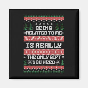 Verwant zijn aan mij Fun Christmas Family Xmas Paj Magneet