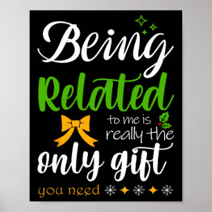 Verwant zijn aan mij grappige kerstfamilie-pyjama' poster