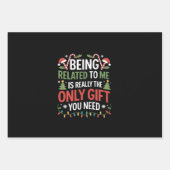 Verwant zijn aan mij grappige kerstfeestdagen inpakpapier vel (Voorkant)