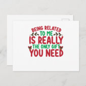 Verwant zijn aan mij is echt het enige geschenk da briefkaart (Voorkant / Achterkant)