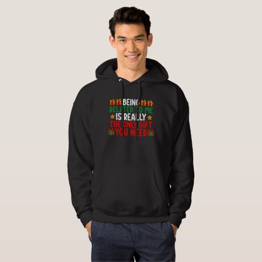 Verwant zijn aan mij is echt het enige geschenk da hoodie (Voorkant volledig)