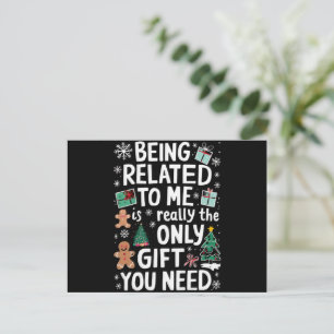 Verwant zijn aan mij Kerstmis familie Xmas Gift Feestdagenkaart