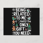 Verwant zijn aan mij Kerstmis familie Xmas Gift Feestdagenkaart (Voorkant)