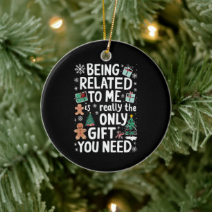 Verwant zijn aan mij Kerstmis familie Xmas Gift Keramisch Ornament