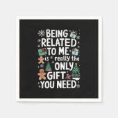 Verwant zijn aan mij Kerstmis familie Xmas Gift Servet (Voorkant)
