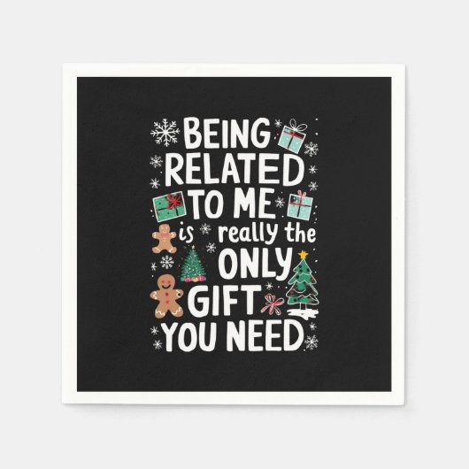 Verwant zijn aan mij Kerstmis familie Xmas Gift Servet (Voorkant)