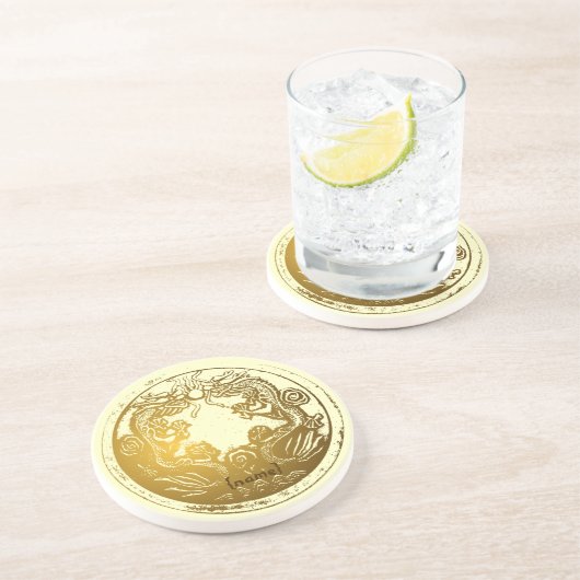 Verwante Chinese rotsdragowelvaart Zandsteen Onderzetter (Zijkant)