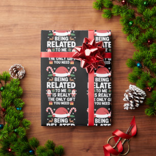 Verwantschap met mij Grappige Kerstmis Familie Ker Cadeaupapier