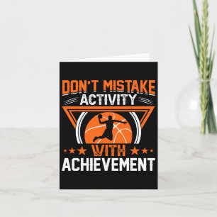 Verwar activiteit niet met prestatie kaart