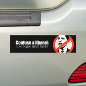 Verwar een liberaal bumpersticker (Op auto)