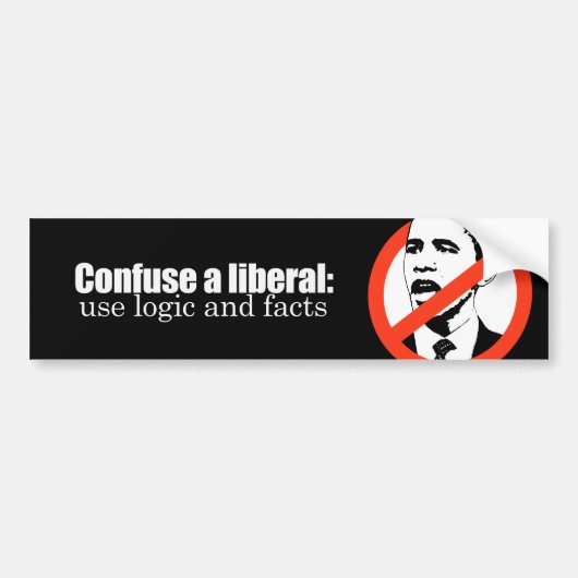 Verwar een liberaal bumpersticker (Voorkant)
