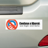 Verwar een liberaal bumpersticker (Op auto)