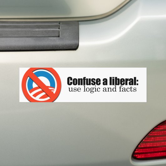 Verwar een liberaal bumpersticker (Op auto)