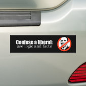 Verwar een liberale bumpersticker (Op auto)
