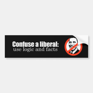 Verwar een liberale bumpersticker