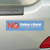 Verwar een liberale bumpersticker (Op auto)