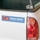 Verwar een liberale bumpersticker (Op Truck)
