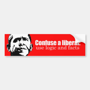 Verwar een liberale bumpersticker