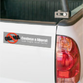 Verwar een liberale bumpersticker (Op Truck)