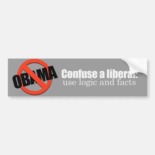 Verwar een liberale bumpersticker (Voorkant)