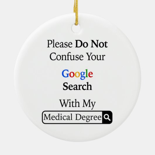 Verwar je zoekopdracht niet met mijn arts keramisch ornament (Achterkant)