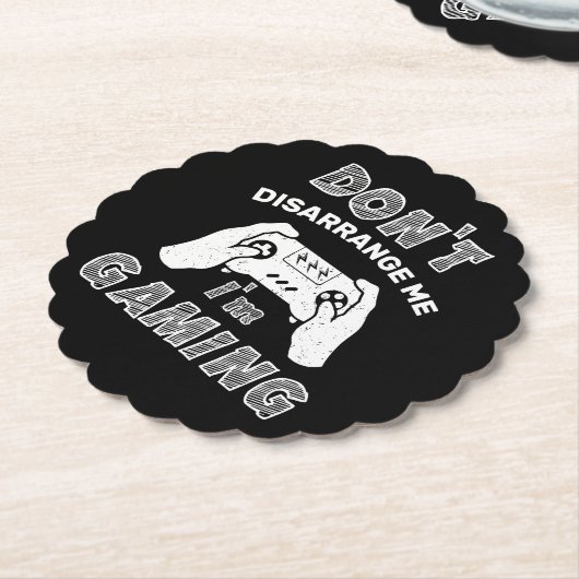 Verwar me niet Ik ben Gaming Grappige Videospellen Kartonnen Onderzetters (Gekanteld)