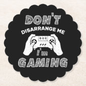 Verwar me niet Ik ben Gaming Grappige Videospellen Kartonnen Onderzetters (Voorkant)