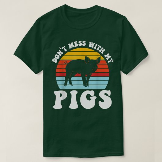 Verwar mijn varkensboerendieren niet. t-shirt (Design voorkant)