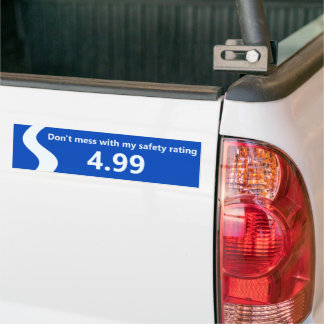 "Verwar niet met mijn veiligheidsclassificatie" Bu Bumpersticker