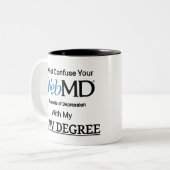 Verwar uw WebMD Diagnosis van Depressie niet Tweekleurige Koffiemok (Voorkant links)