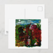 Verward briefkaart van kleine vogels (Voorkant / Achterkant)