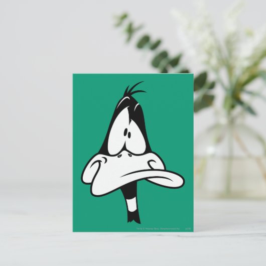 Verward DAFFY DUCK™ Face Briefkaart (Staand voorkant)