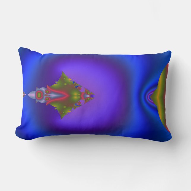 Verward Diamond Fractal Kussen (Voorkant)