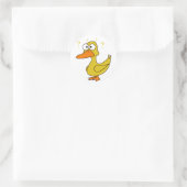 Verward Duck Ronde Sticker (Tas)