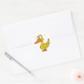 Verward Duck Ronde Sticker (Envelop)