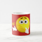 Verward Emoji Emoticon Cartoon Face Koffiemok (Center)