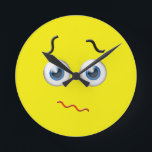 Verward Emoji Ronde Klok<br><div class="desc">Hij heeft een verwarde emotie.</div>