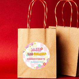 Verward en Verliefd vrijgezellenfeest decor 70-er  Ronde Sticker