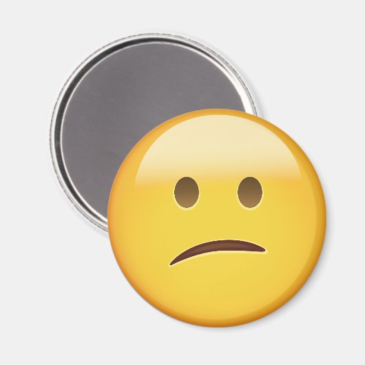 Verward Face Emoji Magneet (Voorkant / Achterkant)