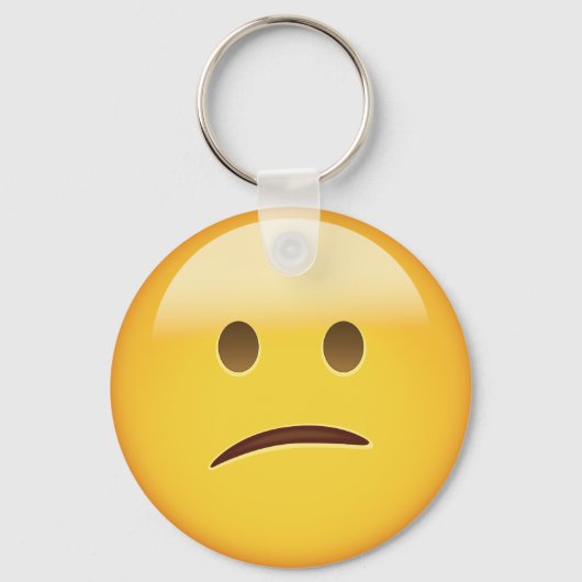 Verward Face Emoji Sleutelhanger (Voorkant)