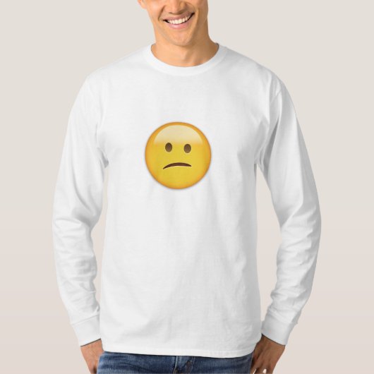 Verward Face Emoji T-shirt (Voorkant)