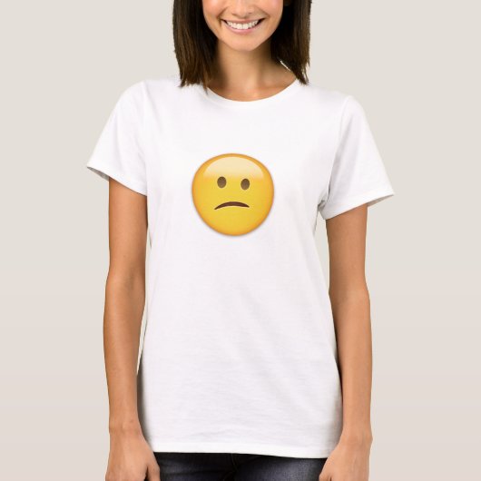 Verward Face Emoji T-shirt (Voorkant)