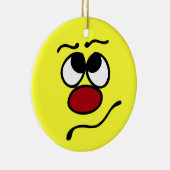 Verward Face Grumpey Keramisch Ornament (Rechts)