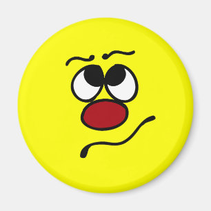 Verward Face Grumpey Magneet