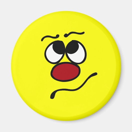 Verward Face Grumpey Magneet (Voorkant)