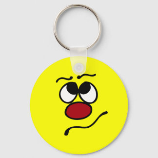 Verward Face Grumpey Sleutelhanger