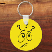Verward gele gezicht sleutelhanger (Voorkant)