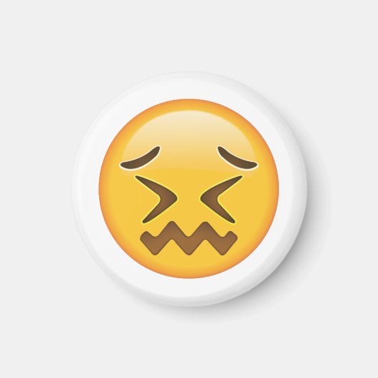 Verward gezicht - Emoji Magneet (Voorkant)