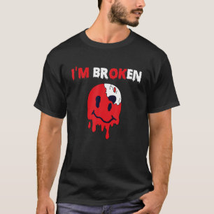 Verward glimlach ik ben gebroken onzichtbare ziekt t-shirt